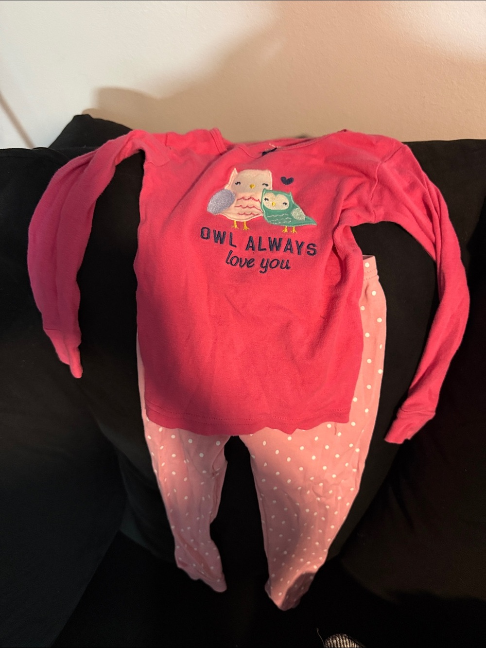 Carter's Pink Owl 'Owl Always Love You' Two-Piece Pajama Set